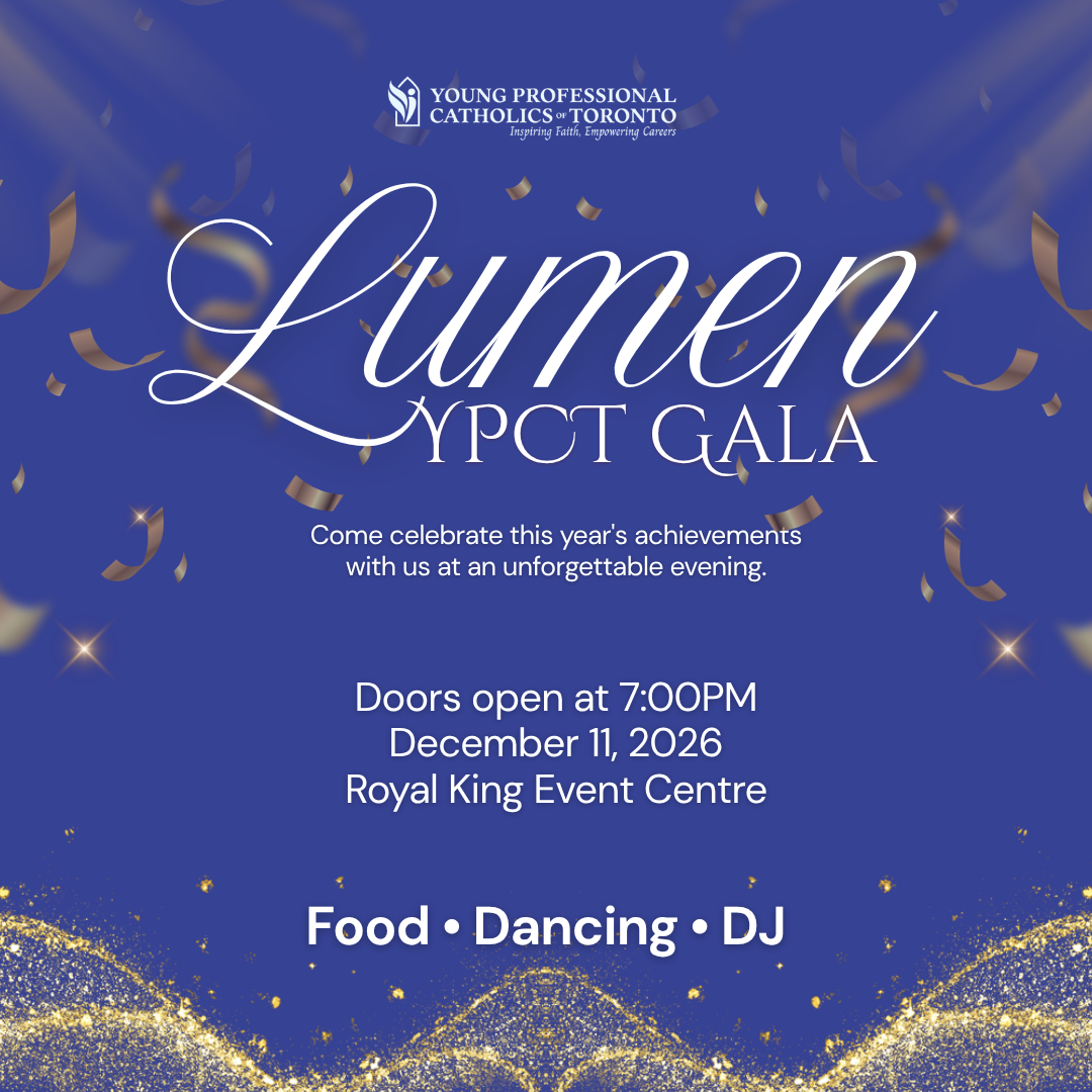 Lumen YPCT Gala poster: doors open 7:00 PM, December 11, 2026, Royal King Event Centre. Food, dancing, DJ.